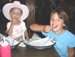 Megan
 eating Fries