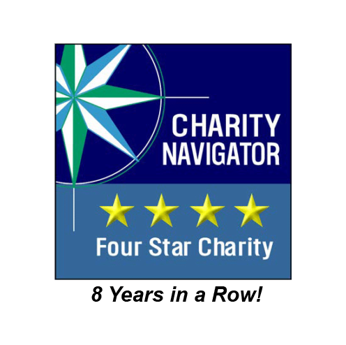 Ein weiteres Jahr mit Top-Bewertungen im Charity Navigator!