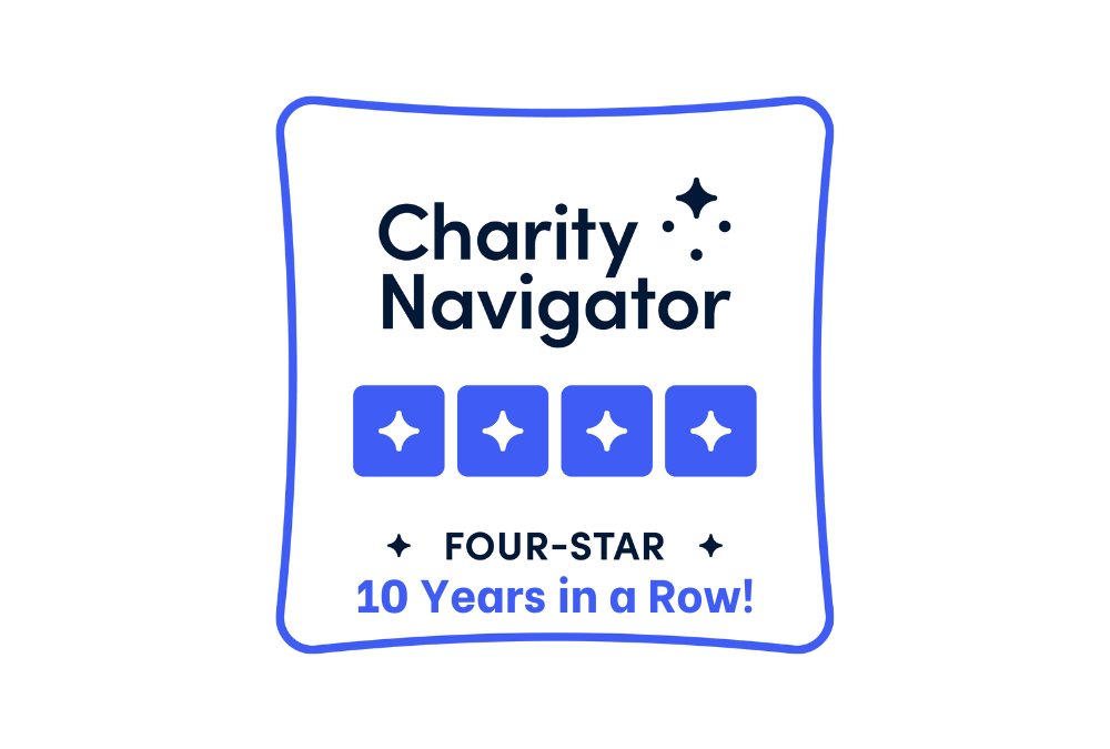 Conseguimos – Uma década com as melhores classificações do Charity Navigator!